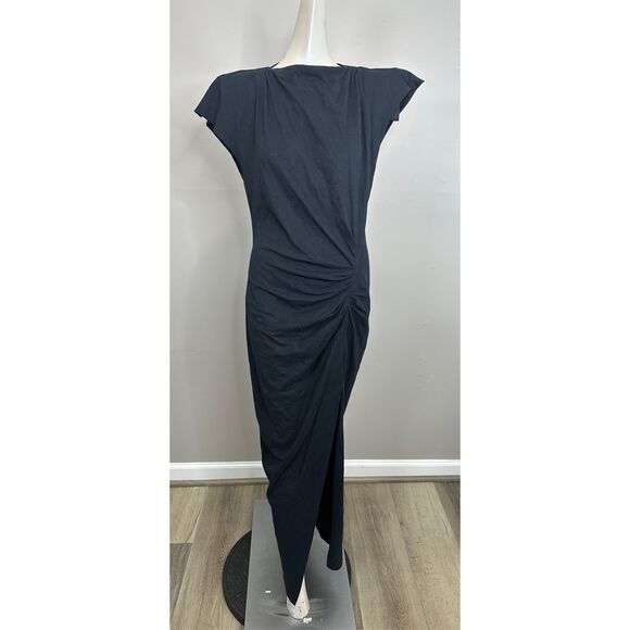 Isabel Marant Nadela Ruched Slit Cotton Maxi Dress Size FR38/US6 $490 - Picture 6 of 14